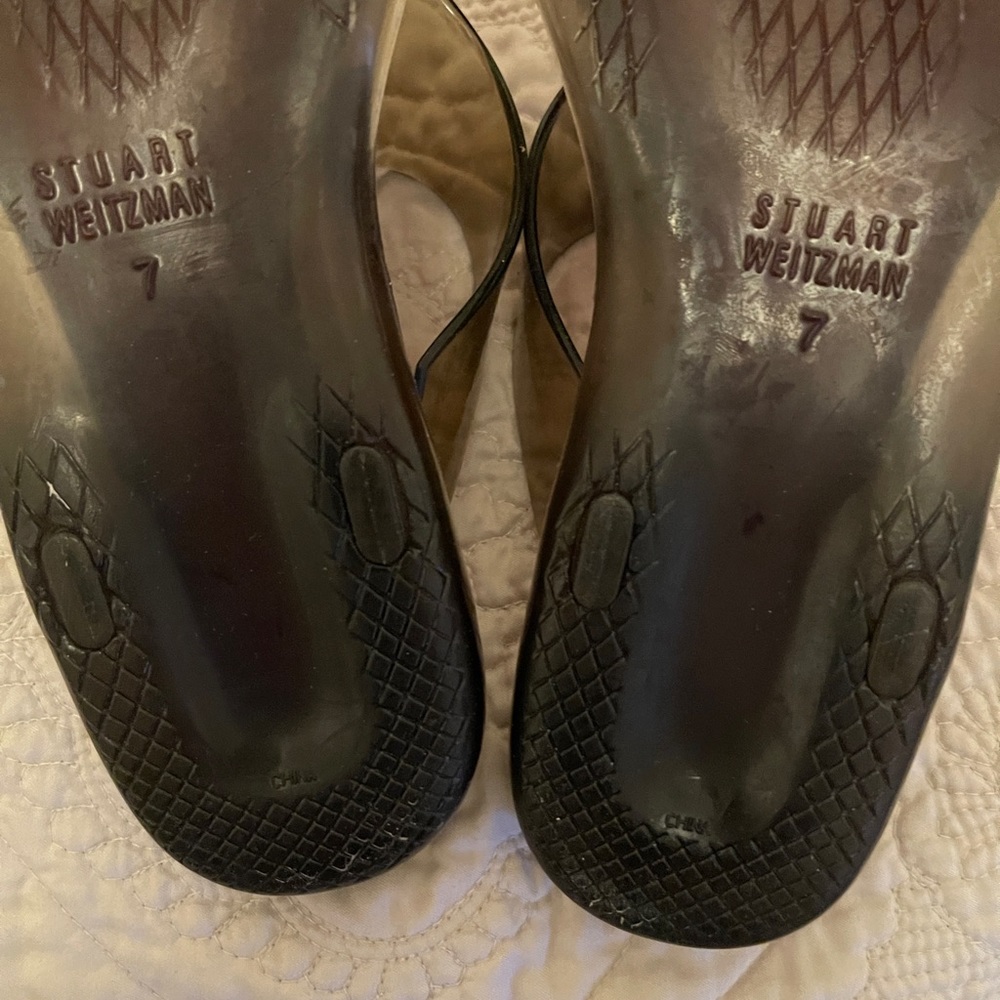 Stuart Weitzman Sandals, Size 7. Red And Clear Co… - image 7